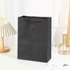 Saco de presente preto de alta qualidade simples elegante bolsa de compras retro leve de luxo saco de papel de embalagem de roupas