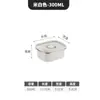 Acero inoxidable 304 caja sellada de grado alimenticio japonés para verduras y frutas traje especial congelado almacenamiento pintura en aerosol