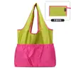 Bolsa Tote Grande de Lona con Múltiples Bolsillos y Cremallera Portátil Ligera Plegable Ecológica Bolsa de Compras Versátil para el Trayecto Bolso de Mano