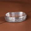 Pulsera de plata con pie de rey ciervo dorado, estilo vintage, hecha a mano, con herradura en relieve, estilo étnico chino, abierta y distintiva, para mujer.