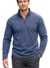 Suéter de punto teñido en hilo TK para hombre transfronterizo, otoño/invierno, cuello alto, talla grande, transpirable, elástico, manga larga, capa base, sudadera deportiva
