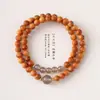 Pulseira de Contas de Tuiá Taihang Natural Envelhecido com Contas de Transferência de Ágata Cinza para Homens e Mulheres Contas Budistas Joia Pulseira Novo Estilo Chinês