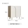 Zapatero tipo crema para entrada de casa, zapatero de doble puerta estilo francés, modelo popular 2026, armario de almacenamiento multicapa para montaje en pared