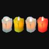 Vela eletrônica LED cilíndrica Buddha Hall rasga vela de plástico emissora de luz vela LED lágrimas vela emissora de luz