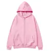 Cárdigan con capucha unisex de comercio exterior europeo y americano, sudadera con cremallera, ropa deportiva de color liso, top holgado de forro polar para otoño e invierno