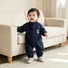 Ropa Coreana para Bebé Otoño Nueva Ropa de Bebé de una Pieza Primavera y Otoño Estilo Occidental Casual Traje de Bebé Junio-Septiembre