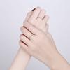 Anillo de pareja de plata S925 anillo de Mobius moda personalidad estudiante masculino y femenino anillo liso anillo de par regalo de San Valentín