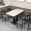Snack Tienda de Fideos Barbacoa Desayuno Catering Comida Rápida Combinación de Mesa y Silla Tienda de Postres Té con Leche Mesa de Restaurante Comercial Económico