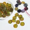 Pétalos de Vidrio Redondos de Uva de 18 mm Accesorios para Joyería DIY Estilo Antiguo Pasador Adorno para el Cabello Pulsera con Cuentas Collar Materiales para Cuentas