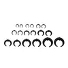 Ventas Directas de Fábrica de Expansores de Oreja en Forma de Cuerno con Cubiertas de Cuero, Expansores de Oreja Puntiagudos en Forma de U, Kits de Cartílago de Oreja al Por Mayor