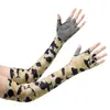 Manga de seda de hielo para protección solar para hombre, al aire libre, pesca, ciclismo, parasol, manga de protección UV, dedos transpirables, guantes de protección solar