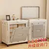 Caja de Almacenamiento de Ropa para Uso Doméstico, Gran Capacidad, Caja Organizadora Plegable Extra Grande con Tapa abatible, Armario de Almacenamiento para Ropa y Colchas de Temporada