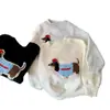 Toalha Bordada para Meninos e Meninas Moletom de Pelúcia Cachorrinho 2024 Novo Outono Inverno Estiloso Top Infantil Jaqueta Quente Tendência