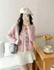 Cárdigan de punto trenzado retro para mujer 2026 Otoño/Invierno Nuevo estilo Patchwork de dos piezas falsas Suéter abrigo para mujer