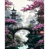 Pintura al Óleo Digital de Flor de Cerezo DIY Pintado a Mano Pintura Decorativa Escénica para Sala de Estar Popular Pintura de Compra Grupal ozon