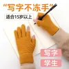 Luvas de Inverno para Tela Sensível ao Toque com Dois Dedos Expostos, Tricô com Padrão de Abacaxi, Espessas, à Prova de Frio, Estilo Simples, Luvas Quentes para Ciclismo Feminino