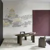 Papel de Parede Loft Desenho de Linhas Clássico Estilo Chinês 3D Sala de Estar Papel de Parede de Fundo Revestimento de Parede Hotel B&B Salão de Chá Mural