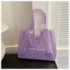 Bolsa de Gelatina PVC Transparente Logo Personalizado Transfronteiriça Grande Capacidade Transversal Feminina Transparente Bolsa de Gelatina Moda Transfronteiriça Sucesso