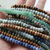 Contas de pedra natural, contas de ágata, jade, ábaco, contas soltas, espaçador redondo, junta, pulseira de brinquedo faça você mesmo, contas de pulseira