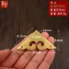 Protector de Esquina Metálico de una Cara Xiangyun, Accesorios de Bronce Antiguo Estilo Chino, Escuadra de Esquina de Cobre de Tres Lados, Protector de Esquina de Cobre de Ángulo Completo, Estilo Vintage