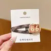 Versión Coreana Dulce Versátil Lindo Gato Kt Pinza Lateral para Mujer Pinza de Pelo de Gama Alta Pinza para Flequillo Accesorio para el Cabello de la Frente
