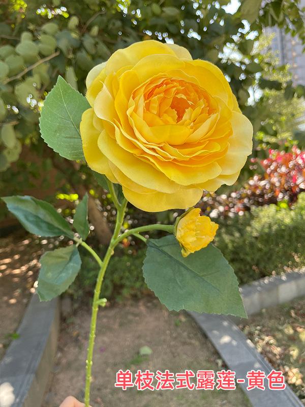 聚美-单枝法式露莲-SKU黄