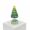 10.5cm Base Giratoria de Cerámica Jingdezhen Adorno de Árbol de Navidad Manualidades de Vidrio Cerámicas Navideñas