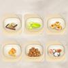 Crema Plato escupe-huesos Viento Plato escupe-huesos Hogar Plato escupe-huesos Plástico Mesa de comedor Grado alimenticio Lindo Oso Plato pequeño Plato Plato para bocadillos
