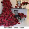 Cascada de rosas simulación Tanabata red exterior flor de puñetazo pared de flores centro comercial hermosa Chen flor artificial diseño de mar de rosas