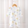 Mameluco para Bebé, Mono de Algodón de Manga Larga con Abertura, Pijama Delgado, Bata Nueva de Verano de Manga Corta para Niños y Niñas