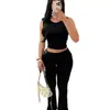 Verão de 2026 Novo Aliexpress Roupas Femininas Europeias e Americanas Conjunto de Cropped Sem Mangas Justo que Molda o Quadril para Mulheres