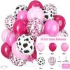 Amazon 35 Piezas Set de Globos Metálicos con Lentejuelas Fiesta Transfronteriza 12 Pulgadas Globos de Confeti Rayados Decoración de Boda