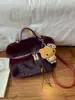 2026 Nuevo Estilo Coreano Lindo Peluche Bolso de Hombro Único de Moda Tendencia para el Trabajo Alta Calidad Bolso Cruzado Mochila Estilo Coreano