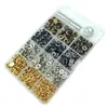 En stock: 120 juegos de botones de presión metálicos de cuatro colores de 12,5 mm, broches de presión de cobre de cuatro partes, botones de presión de liberación rápida, cierres ocultos macho y hembra, juego de herramientas