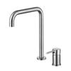 Kaiping Youjia baño negro mate tubo de paraguas redondo grifo de manija única dividido grifo para lavabo de doble agujero 30173