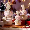 Decoraciones Navideñas Muñeco de Nieve Figura Escena Arreglo Adornos Accesorios para Fotos Exhibición de Ventana Muñecas Regalos
