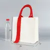 Bolsas de Lona Personalizadas para Promoción de Temporada de Graduación Escolar de Gama Alta, Bolsas de Lona Laminada Creativas y Artísticas con Cintas