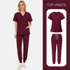 Ropa de Verano para Lavar a Mano de Amazon Transfronteriza Traje Quirúrgico Delgado para Hombre Ropa de Trabajo Elástica de Secado Rápido para Enfermera