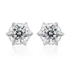 Brincos de prata 925 com pino de zircônia moissanita seis garras brincos de diamante simulação brincos femininos Love brincos online quentes