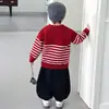 Suéter para Niños Otoño e Invierno 2026 Estilo Nuevo Kid Fresco Media Cremallera Capa Base Rojo Bebé Suéter de Punto