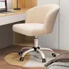 Silla de computadora hogar estudiante maquillaje estudio estilo crema dormitorio asiento cómodo para sentarse mucho tiempo silla de oficina de lujo ligero