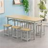 Taburete colgante, comedor comercial, mesa de comedor y silla, mesa de comedor dividida para 4 personas, taburete colgante para 6 personas, comedor escolar, combinación de restaurante, universidad