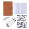 Cuaderno de Hojas Sueltas A6 Transfronterizo con Anillas Desmontables, Planificador Sencillo, Cuaderno de Piel Suave, Bolsillo Multifuncional con Cremallera
