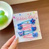 Pinzas para el pelo de niños de colores dulces, estilo japonés y coreano, con flores de dibujos animados de colores, pinzas para flequillo lateral para niñas y pasadores para bebés, accesorios para el pelo