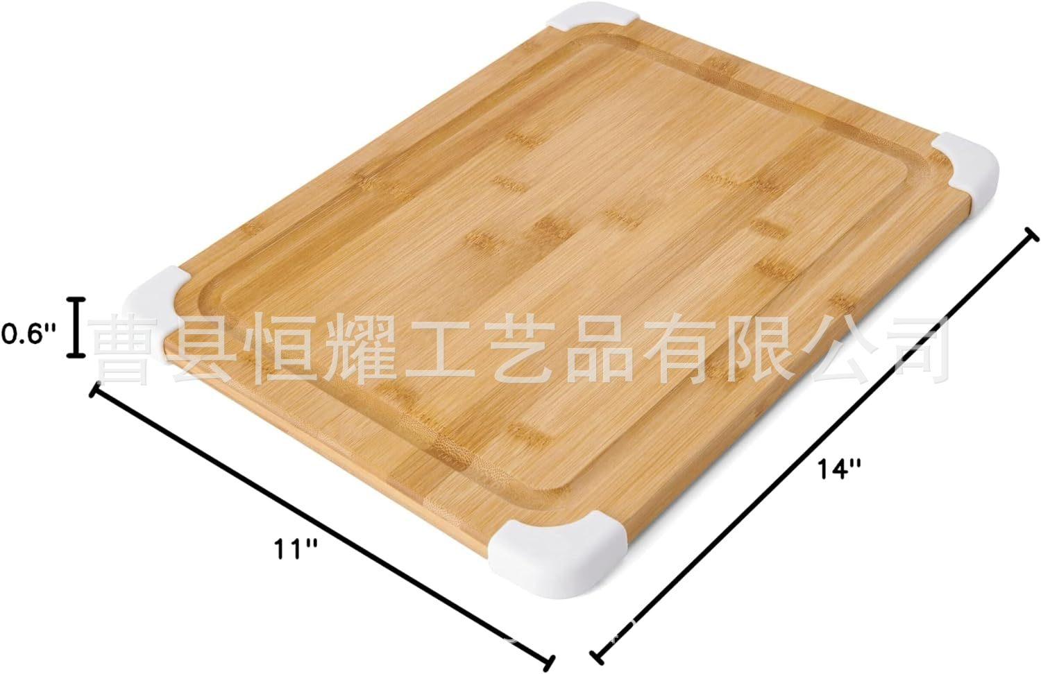 跨境竹制砧板防滑竹切菜板实木牛排面包板带果汁槽案板 BSCI