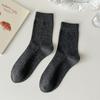 Calcetines Blancos para Mujer, Calcetines de Algodón de Color Sólido para Otoño e Invierno de Media Pantorrilla, Calcetines Cortos de Color Macarrón Antiolor, Calcetines Largos para Mujer Estilo Primavera y Otoño