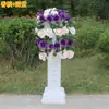 Nuevo guía de camino de flor de carretera de 42 cabezas columna romana de boda guía de camino columna romana de plástico estilo boda cesta de flores para celebración de inauguración