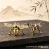 Adorno de Abeja Creativa de Latón Hecho a Mano Estilo Antiguo Bronce para Decoración de Estudio y Oficina, Artesanía de Regalo, Pieza Decorativa Coleccionable