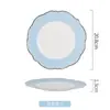 Conjunto de Pratos Ocidentais Cerâmicos Criativos Personalizados Transfronteiriços Doméstico Simples Luxo Leve Prato Phnom Penh para Bife Paglioni para Hotel