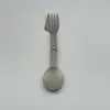 Cuchillo, tenedor y cuchara plegables de cristal de titanio puro de grado alimenticio, vajilla multiusos todo en uno para camping portátil al aire libre, ligero y elegante